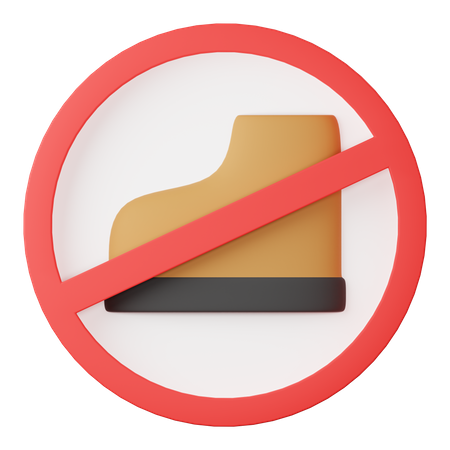 No shoes  3D Icon