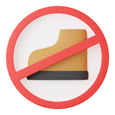 No shoes  3D Icon