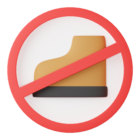 No shoes  3D Icon