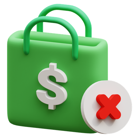 No Shopping  3D Icon