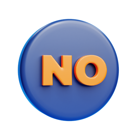 No Sign  3D Icon