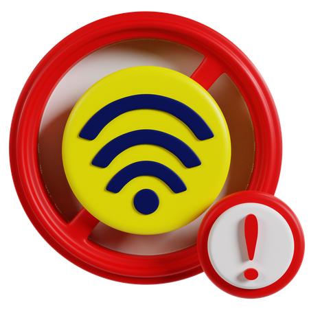 No Signal Alert  3D Icon