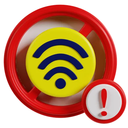 No Signal Alert  3D Icon