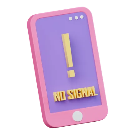 No Signal In Phone  3D Illustration