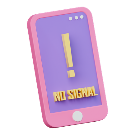 No Signal In Phone  3D Illustration