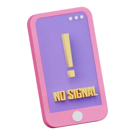 No Signal In Phone 3D Illustration