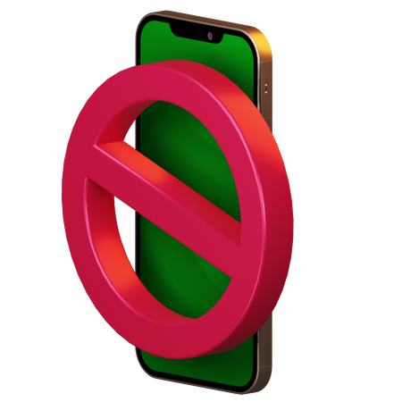 No smartphone  3D Illustration