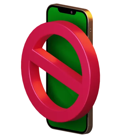 No smartphone  3D Illustration