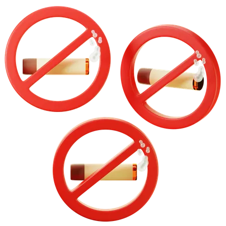 3 D Icon Ramadan No Smoking On Three Points Of View On Transparent Background On Transparent Background 3 D Illustration High Resolution 3D Icon