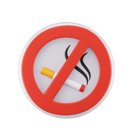 No Smoke Sign  3D Icon