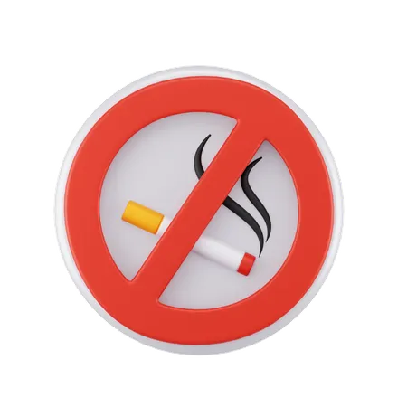 No Smoke Sign  3D Icon