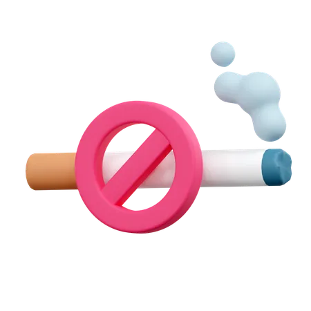 No Smoking Illustration 3D Icon