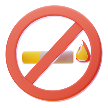 NO SMOKING  3D Icon