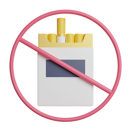 No Smoking 3D Icon download in PNG, OBJ or Blend format