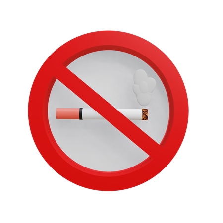 No Smoking At A Library  3D Icon