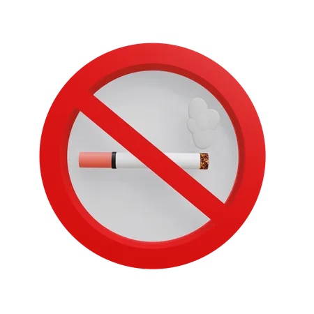 No Smoking At A Library  3D Icon