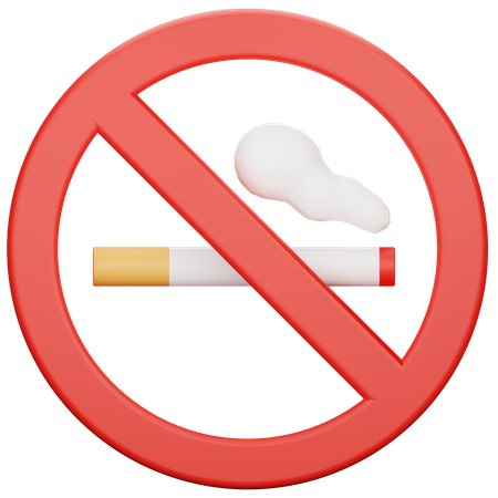 No Smoking Sign  3D Icon