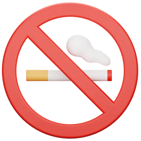 No Smoking Sign  3D Icon