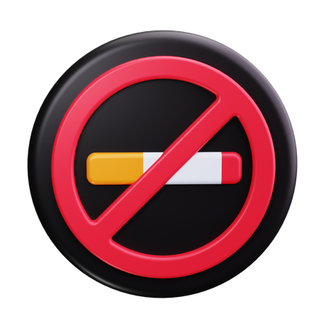 No Smoking Sign  3D Icon