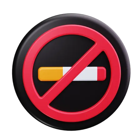 No Smoking Sign  3D Icon