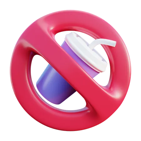 No Soft Drink Icon 3D Icon