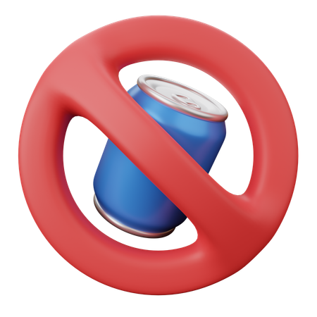 No Soft Drink  3D Icon