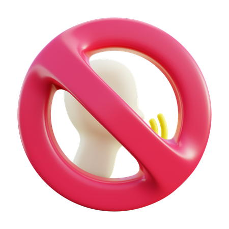 No Speaking  3D Icon