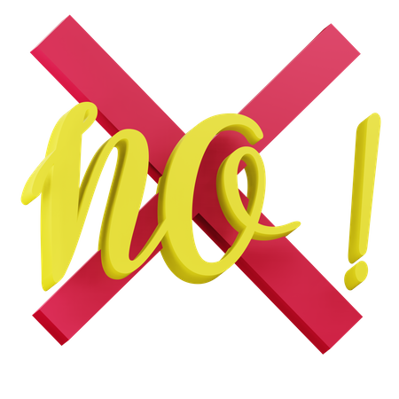 No Sticker  3D Icon