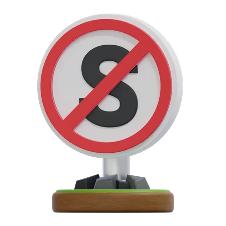 NO STOP SIGN  3D Icon