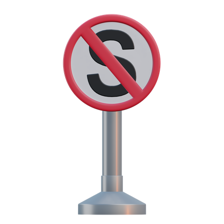 No Stop Sign  3D Icon