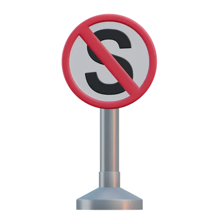 No Stop Sign 3 D Traffic Sign Illustration 3D Icon