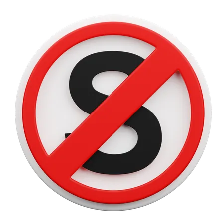 No Stopping  3D Icon