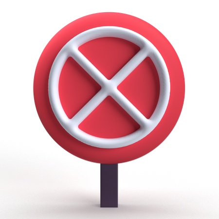 No Stopping  3D Icon