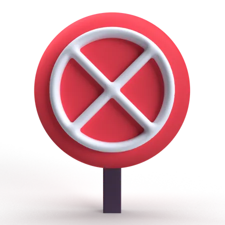 No Stopping  3D Icon