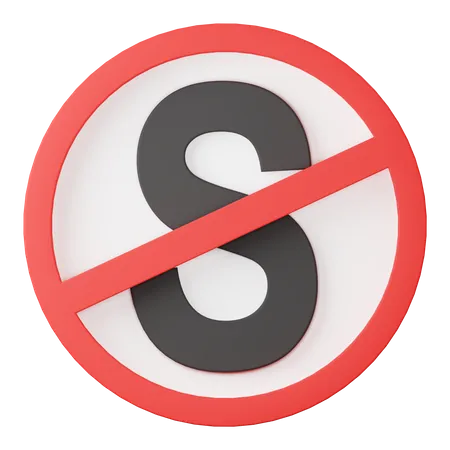 No stopping  3D Icon