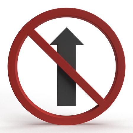 No Straight  3D Icon