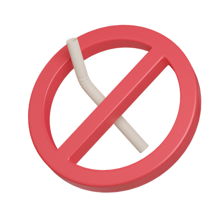 No Straw  3D Icon