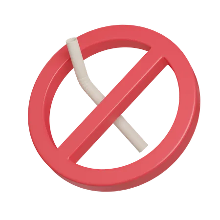 No Straw  3D Icon