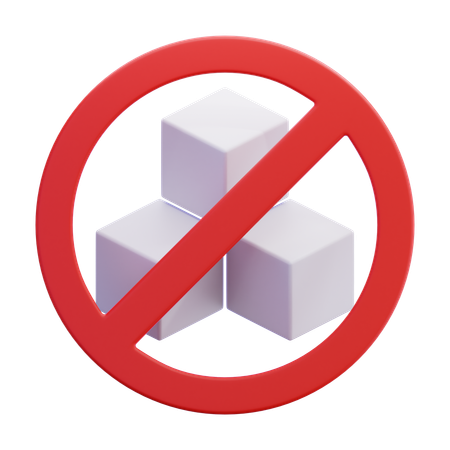 砂糖なし  3D Icon
