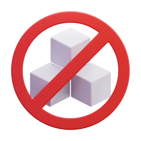 砂糖なし  3D Icon