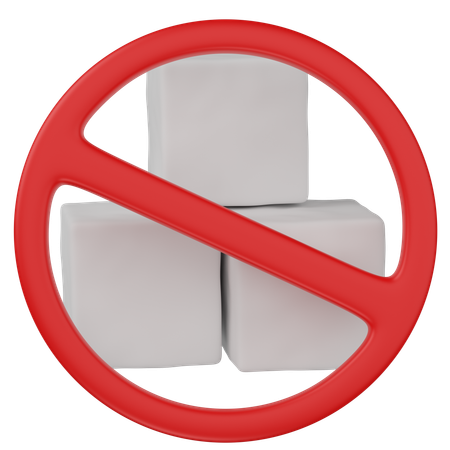 No sugar  3D Icon