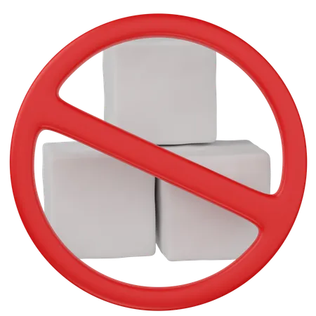 No sugar  3D Icon