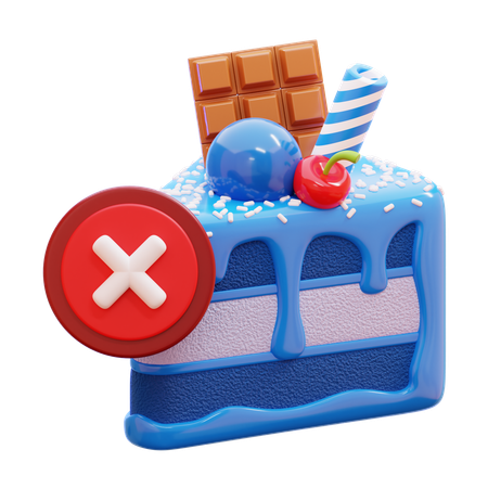 No Sweet Food  3D Icon