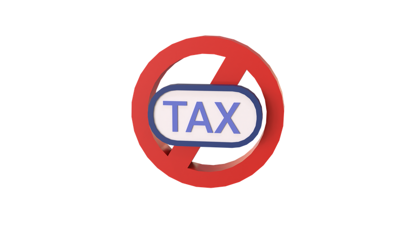 NO TAX  3D Icon