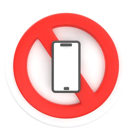 Sin teléfono  3D Icon