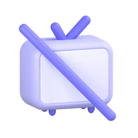 No Television  3D Icon