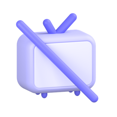 No Television  3D Icon