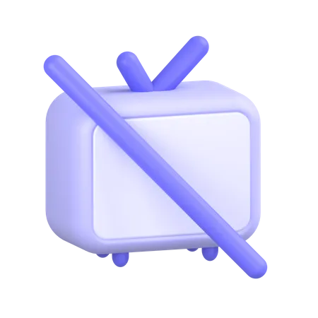 No-television 3D Icon