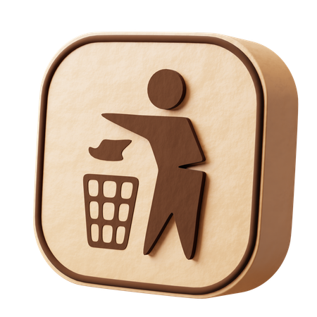 No la basura  3D Icon