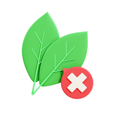No Tobacco Leaf  3D Icon
